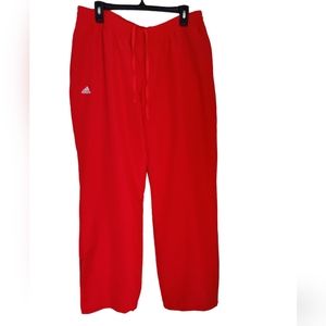 Adidas Orange Mesh Lined Track Pants Size XL